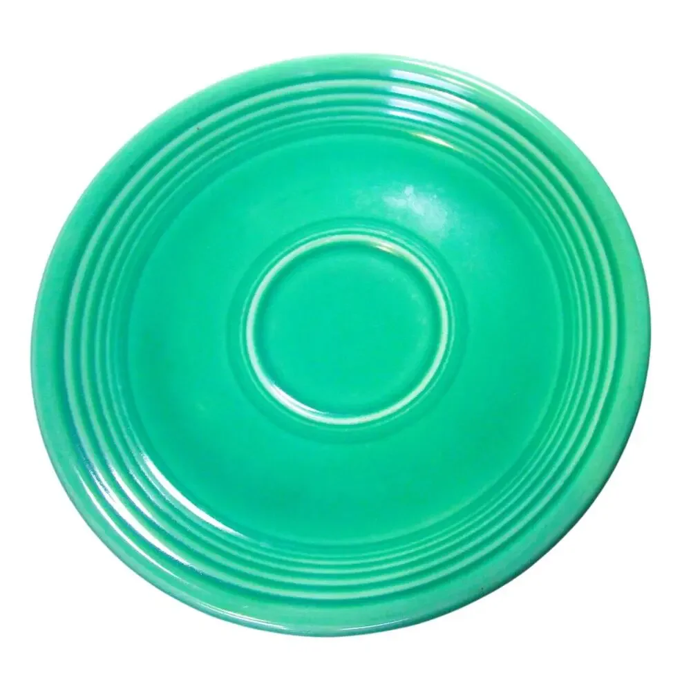Homer Laughlin Fiestaware Footed Saucer Original 1950s Green Glaze 6.25
